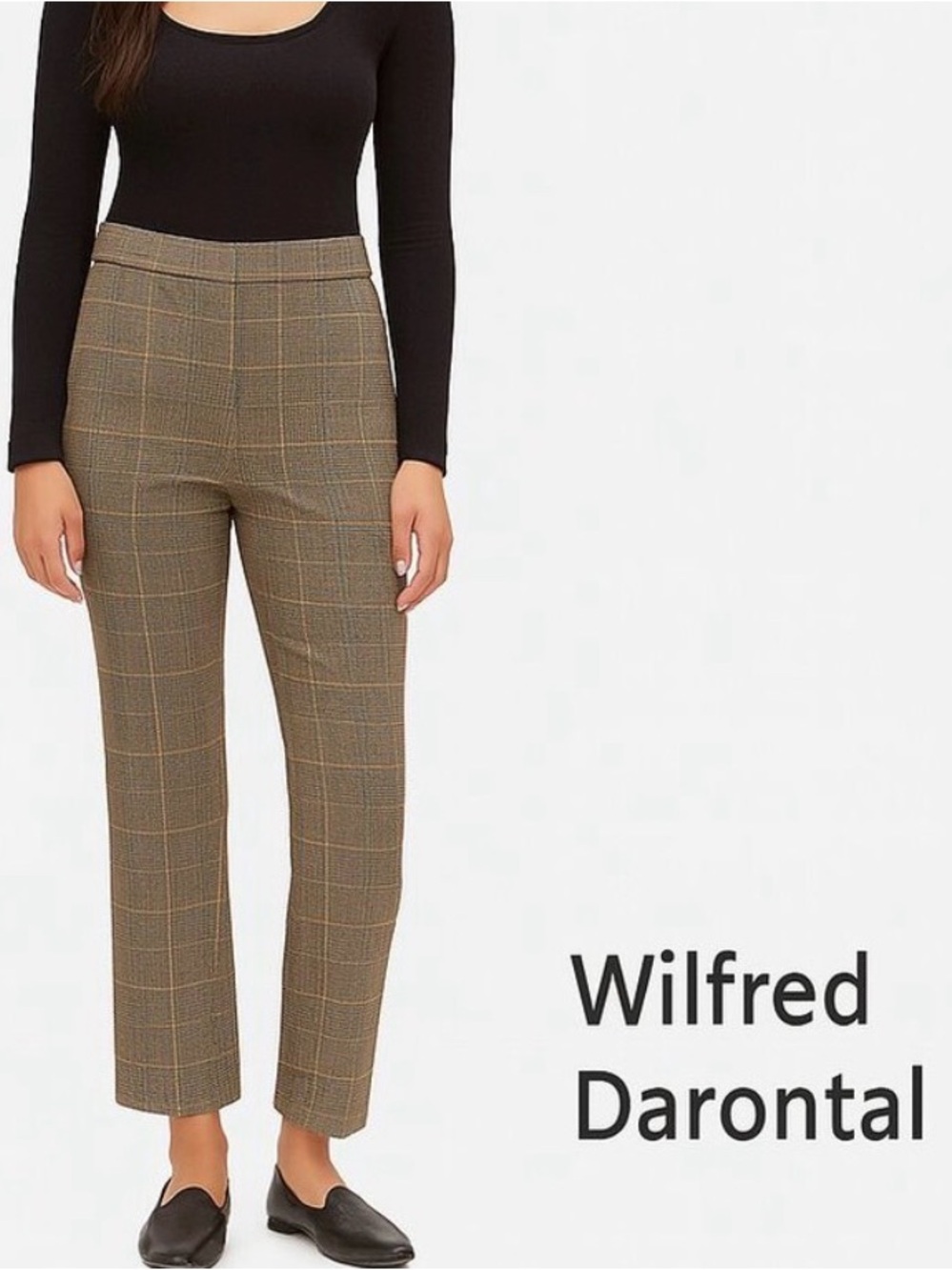 Wilfred Darontal Straight-Leg Pull On in Brown Plaid - 0